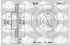Brzdový kotouč SASIC 6104007