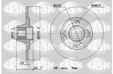 Brzdový kotouč SASIC 6104019