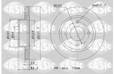 Brzdový kotouč SASIC 6106042