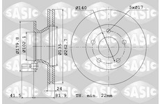 Brzdový kotouč SASIC 6106097