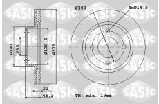 Brzdový kotouč SASIC 6106127