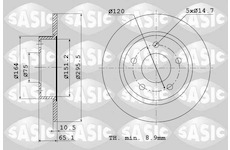 Brzdový kotouč SASIC 6106135