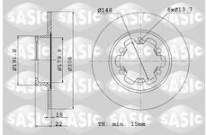 Brzdový kotouč SASIC 6106299