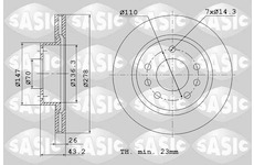 Brzdový kotouč SASIC 6106344