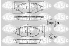 Sada brzdových destiček, kotoučová brzda SASIC 6210002