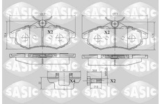Sada brzdových destiček, kotoučová brzda SASIC 6210004