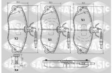 Sada brzdových destiček, kotoučová brzda SASIC 6210005