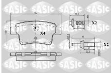 Sada brzdových destiček, kotoučová brzda SASIC 6210018