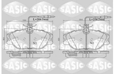 Sada brzdových destiček, kotoučová brzda SASIC 6210028