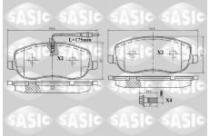 Sada brzdových platničiek kotúčovej brzdy SASIC 6210029