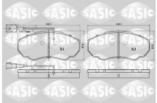 Sada brzdových destiček, kotoučová brzda SASIC 6210036