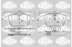 Sada brzdových destiček, kotoučová brzda SASIC 6210039