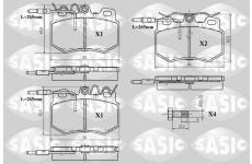 Sada brzdových destiček, kotoučová brzda SASIC 6210042
