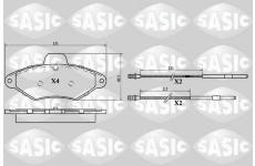 Sada brzdových destiček, kotoučová brzda SASIC 6210043