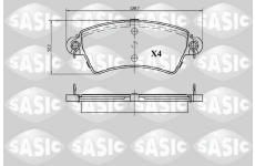 Sada brzdových destiček, kotoučová brzda SASIC 6210045