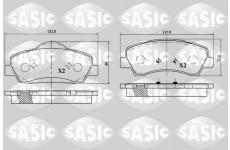 Sada brzdových destiček, kotoučová brzda SASIC 6210049