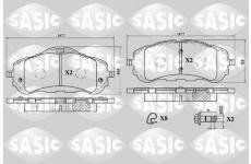 Sada brzdových destiček, kotoučová brzda SASIC 6210051