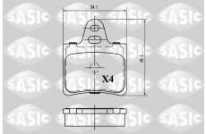 Sada brzdových platničiek kotúčovej brzdy SASIC 6210055