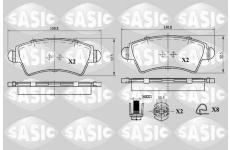 Sada brzdových destiček, kotoučová brzda SASIC 6210056