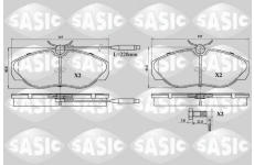 Sada brzdových destiček, kotoučová brzda SASIC 6210058