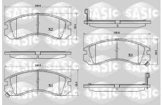 Sada brzdových destiček, kotoučová brzda SASIC 6210059