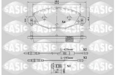 Sada brzdových destiček, kotoučová brzda SASIC 6210062