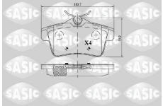 Sada brzdových destiček, kotoučová brzda SASIC 6210064