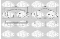 Sada brzdových destiček, kotoučová brzda SASIC 6210066