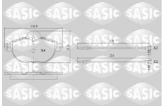 Sada brzdových destiček, kotoučová brzda SASIC 6210068