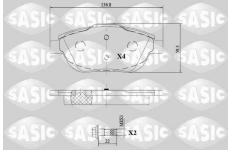 Sada brzdových destiček, kotoučová brzda SASIC 6210078