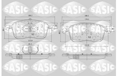 Sada brzdových destiček, kotoučová brzda SASIC 6210082