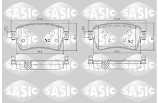 Sada brzdových destiček, kotoučová brzda SASIC 6210083