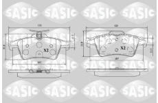 Sada brzdových destiček, kotoučová brzda SASIC 6210088