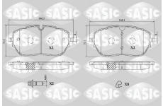 Sada brzdových destiček, kotoučová brzda SASIC 6210092