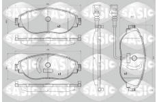Sada brzdových destiček, kotoučová brzda SASIC 6210109