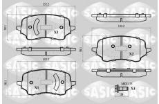 Sada brzdových destiček, kotoučová brzda SASIC 6210139