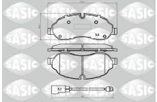 Sada brzdových destiček, kotoučová brzda SASIC 6210142