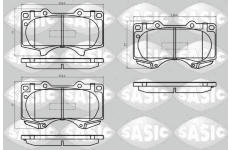 Sada brzdových destiček, kotoučová brzda SASIC 6210149
