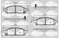 Sada brzdových destiček, kotoučová brzda SASIC 6210152