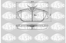 Sada brzdových destiček, kotoučová brzda SASIC 6214008