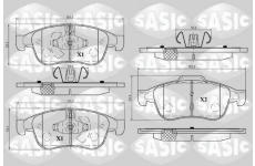 Sada brzdových destiček, kotoučová brzda SASIC 6214017