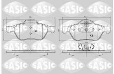 Sada brzdových destiček, kotoučová brzda SASIC 6214019