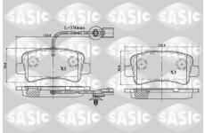 Sada brzdových destiček, kotoučová brzda SASIC 6214021