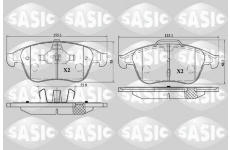 Sada brzdových destiček, kotoučová brzda SASIC 6214026