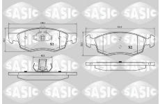 Sada brzdových destiček, kotoučová brzda SASIC 6214030