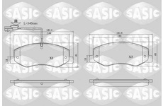 Sada brzdových destiček, kotoučová brzda SASIC 6214042