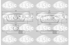 Sada brzdových destiček, kotoučová brzda SASIC 6214048