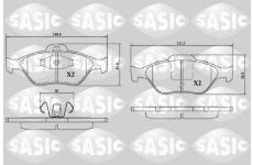 Sada brzdových destiček, kotoučová brzda SASIC 6216007
