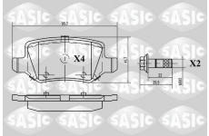 Sada brzdových platničiek kotúčovej brzdy SASIC 6216021