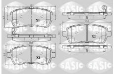 Sada brzdových destiček, kotoučová brzda SASIC 6216025